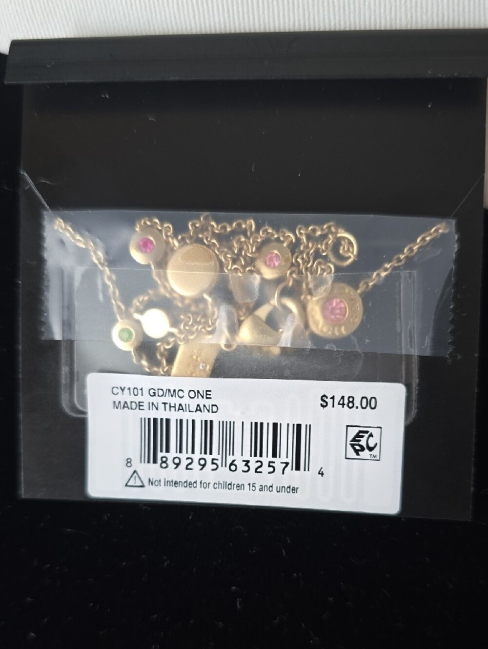 NWT COACH Gold-Tone Earrinhs With PINK CENTER STONE - Picture 5 of 6